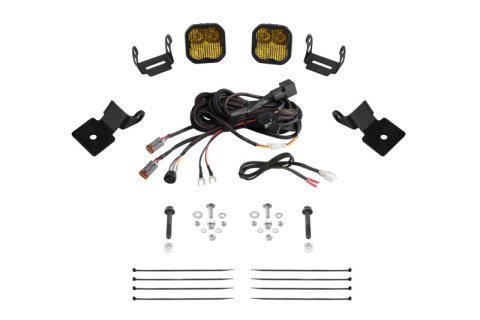Diode Dynamics 14-18 Polaris RZR XP Stage Series SS3 A-Pillar Pod Kit - Sport Yellow Combo thumbnail 1