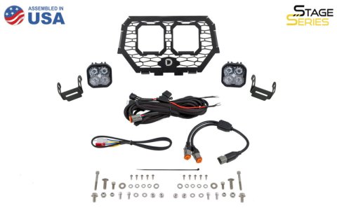 Diode Dynamics 14-18 Polaris RZR XP Stage Series LED Grille Kit - Sport Yellow Fog thumbnail 2