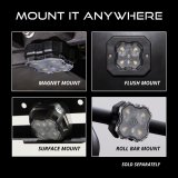 Diode Dynamics Stage Series SXS Rock Light Installer Kit - RGBW M8 w/Controller (8-pack) thumbnail 6