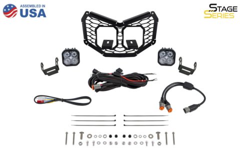 Diode Dynamics 17-24 Can-Am Maverick X3 Stage Series LED Grille Kit - Sport White Combo thumbnail 5