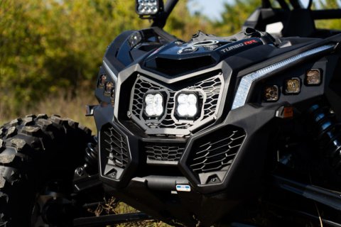 Diode Dynamics 17-24 Can-Am Maverick X3 Stage Series LED Grille Kit - Sport White Fog thumbnail 4