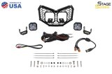 Diode Dynamics 17-24 Can-Am Maverick X3 Stage Series LED Grille Kit - Sport Yellow Fog thumbnail 5