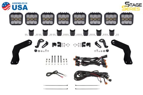 Diode Dynamics 17-24 Can-Am Maverick X3 SS5 Sport CrossLink Roof Lightbar Kit - White Combo thumbnail 3