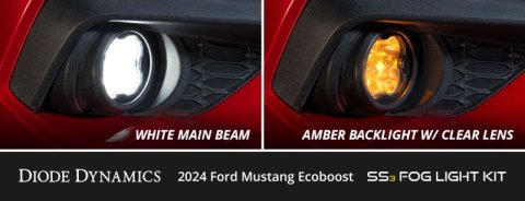 Diode Dynamics 2025 Ford Mustang EcoBoost SS3 Add-On Fog Lamp Kit White Sport thumbnail 7