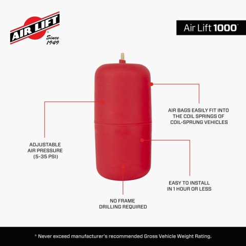 Air Lift Air Lift 1000 Universal Air Spring Kit thumbnail 3