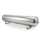 Air Lift 4 Gal Alum Tank - (2) 1/4in (2) 3/8in End & 1/4in Drain - 30in L X 6in D - Polished thumbnail 2