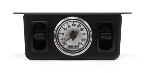Air Lift Dual Needle Gauge With Two Paddle Switches- 200 PSI thumbnail 2