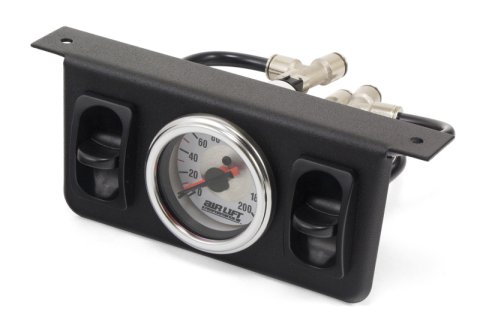 Air Lift Dual Needle Gauge With Two Paddle Switches- 200 PSI thumbnail 4