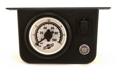 Air Lift Single Needle Gauge W/ 2in Lighted Panel - 100 PSI thumbnail 3