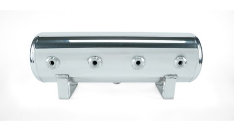 Air Lift 2.5 Gal. Polished Tank w/ Viair 444c Chrome Compressor (Incl. Fittings & Mounting Hardware) thumbnail 2