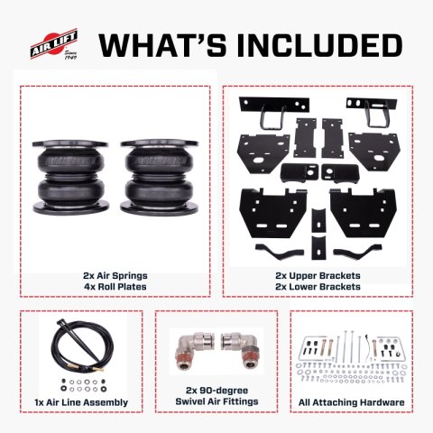 Air Lift 2023+ Ford F450 4WD DRW Non-Commercial 7500 XL Ultimate Air Spring Kit thumbnail 9