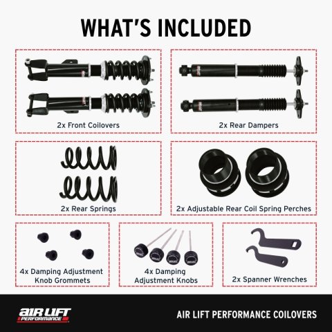 Air Lift Performance 11-23 Chrysler 300 / 15-23 Dodge Challenger Coilover Kit thumbnail 6