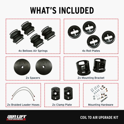 Air Lift 15-24 Ford Mustang S550/S650 Coil to Air Upgrade Kit thumbnail 2