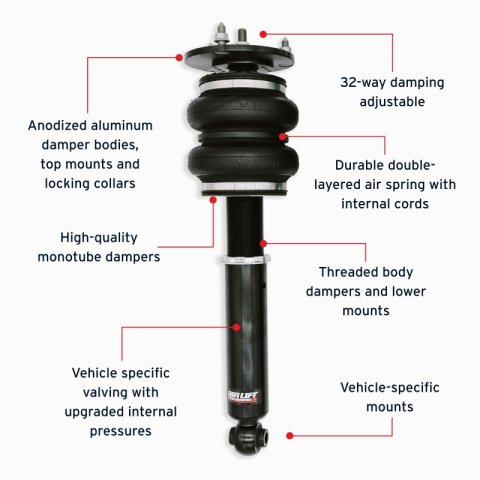 Air Lift Performance 89-00 Lexus LS400 Front Air Suspension Kit thumbnail 2