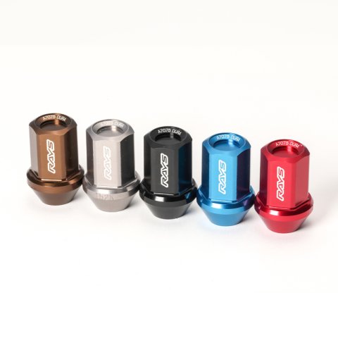Rays Dura-Nut L37 Straight Type 6H 12x1.25 Lug Nut Set 20 Lug 4 Lock Set - Black thumbnail 1