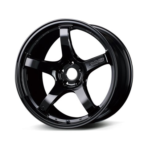 Gram Lights 57CR 18x8.5 +37 5x114.3 Gloss Black Wheel thumbnail 1