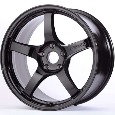 Gram Lights 57CR 18x8.5 +37 5x114.3 Gloss Black Wheel thumbnail 2