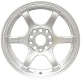 Gram Lights 57DR 15x8.0 +28 4x100 Sunlight Silver Wheel thumbnail 1