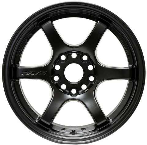 Gram Lights 57DR 15x8.0 +28 5x114.3 Semi Gloss Black Wheel thumbnail 1