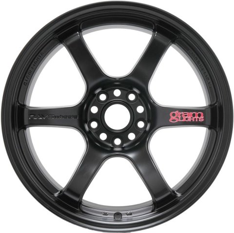 Gram Lights 57DR 18x9.5 +22 5x114.3 Semi Gloss Black Wheel thumbnail 2