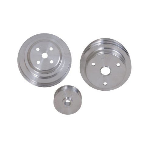 BBK 85-97 GM Truck 305 350 Underdrive Pulley Kit - Lightweight CNC Billet Aluminum (3pc) thumbnail 5