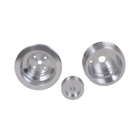 BBK 85-97 GM Truck 305 350 Underdrive Pulley Kit - Lightweight CNC Billet Aluminum (3pc) thumbnail 6