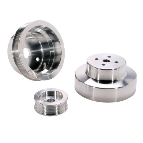 BBK 88-95 GM Truck 4.3 5.0 5.7 Underdrive Pulley Kit - Lightweight CNC Billet Aluminum (3pc) thumbnail 1