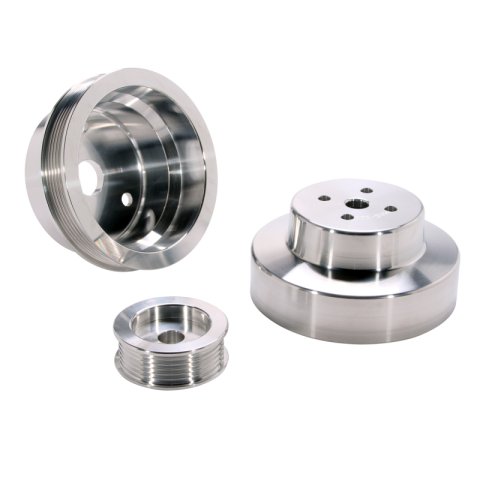 BBK 88-95 GM Truck 4.3 5.0 5.7 Underdrive Pulley Kit - Lightweight CNC Billet Aluminum (3pc) thumbnail 3