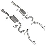 BBK 87-93 Mustang GT Cat Back Kit Varitune Mufflers - Aluminized turn downs thumbnail 1