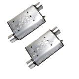 BBK 87-93 Mustang GT Cat Back Kit Varitune Mufflers - Aluminized turn downs thumbnail 6