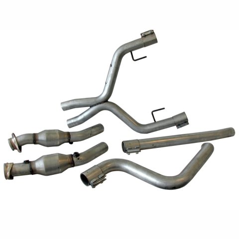 BBK 05-09 Mustang 4.0 V6 True Dual Cat Back Exhaust Conversion Kit With X pipe thumbnail 2