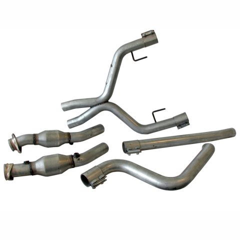 BBK 05-09 Mustang 4.0 V6 True Dual Cat Back Exhaust Conversion Kit With X pipe thumbnail 4