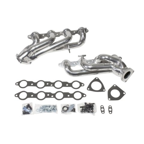 BBK 99-04 GM Truck SUV 4.8 5.3 Shorty Tuned Length Exhaust Headers - 1-3/4 Silver Ceramic thumbnail 1