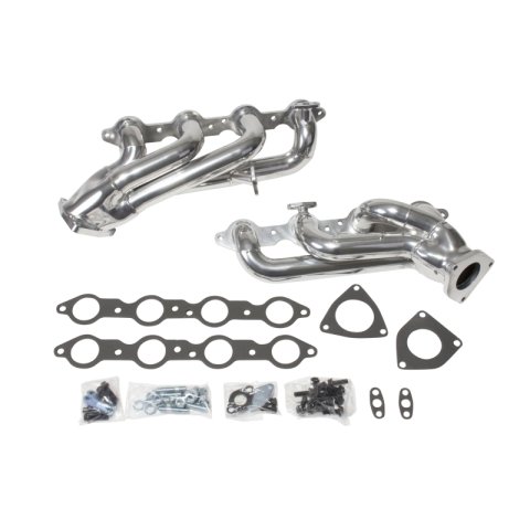 BBK 99-04 GM Truck SUV 4.8 5.3 Shorty Tuned Length Exhaust Headers - 1-3/4 Silver Ceramic thumbnail 4