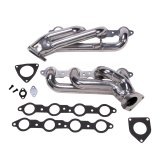 BBK 99-04 GM Truck SUV 6.0 Shorty Tuned Length Exhaust Headers - 1-3/4 Silver Ceramic thumbnail 1
