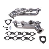 BBK 99-04 GM Truck SUV 6.0 Shorty Tuned Length Exhaust Headers - 1-3/4 Silver Ceramic thumbnail 3