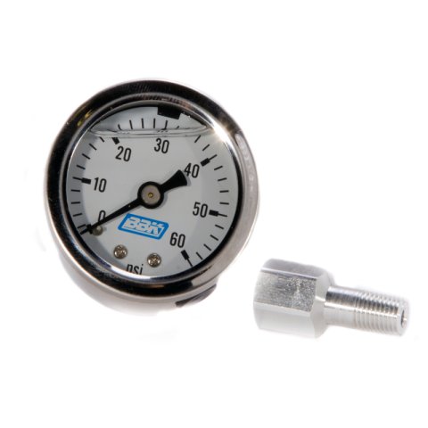 BBK Liquid Filled EFI Fuel Pressure Gauge 0-60 PSI thumbnail 1