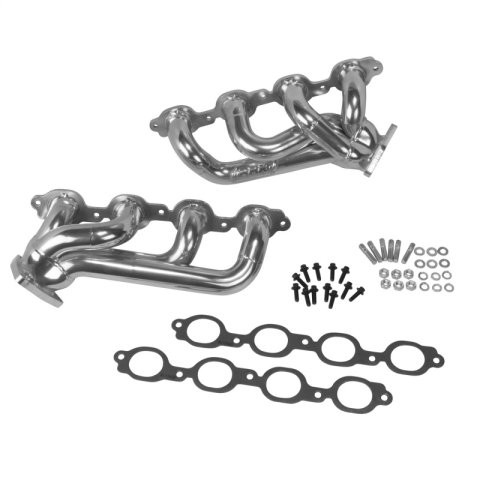 BBK 14-18 GM Truck 5.3/6.2 1 3/4in Shorty Tuned Length Headers - Polished Silver Ceramic thumbnail 3