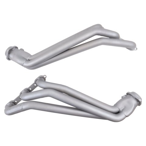 BBK 05-10 Dodge Challenger V6 Long Tube Exhaust Headers And Y Pipe And Converters - 1-5/8 Chrome thumbnail 1