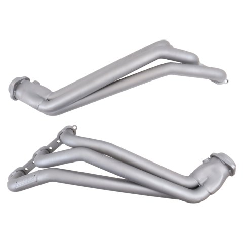 BBK 05-10 Dodge Challenger V6 Long Tube Exhaust Headers And Y Pipe And Converters - 1-5/8 Chrome thumbnail 2
