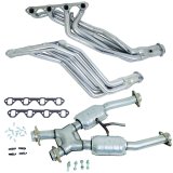 BBK 94-95 Ford Mustang 5.0L 1-5/8 Long Tube Headers w/High Flow Catted X-Pipe (Silver Ceramic) thumbnail 1