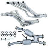 BBK 79-93 Ford Mustang 5.0L 1-5/8 Long Tube Headers w/High Flow Catted X-Pipe (Silver Ceramic) thumbnail 1