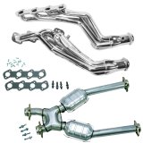 BBK 96-04 Ford Mustang 4.6L 2V (M/T Only) 1-5/8 Headers w/High Flow Catted X-Pipe (Silver Ceramic) thumbnail 1