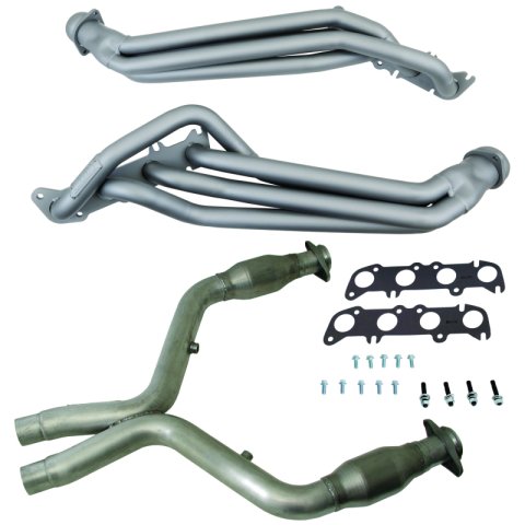 BBK 11-14 Ford Mustang GT 1-3/4 Long Tube Headers w/High Flow Catted X-Pipe (Ti Ceramic) thumbnail 2