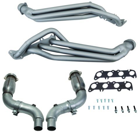 BBK 15-23 Ford Mustang GT 1-3/4 Long Tube Headers w/High Flow Catted X-Pipe (Ti Ceramic) thumbnail 1