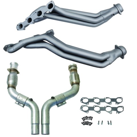 BBK 05-24 Dodge 6.1L/6.2L/6.4L Hemi 1-7/8in Headers w/High Flow Catted Mid Pipe (Ti Ceramic) thumbnail 1