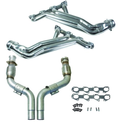 BBK 05-24 Dodge 6.1L/6.2L/6.4L Hemi 1-7/8in Headers w/High Flow Catted Mid Pipe (Silver Ceramic) thumbnail 3