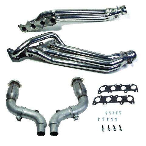 BBK 15-23 Ford Mustang GT 5.0 1-7/8in Headers w/High Flow Catted Mid Pipe (Silver Ceramic) thumbnail 1