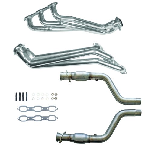 BBK 05-10 Dodge Challenger/Charger V6 1-5/8in Headers w/High Flow Catted Mid Pipe (Silver Ceramic) thumbnail 1