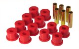 Prothane GM Rear Spring & Shackle Bushings (w/ 1.5in OD Frame Shackle Bush) - Red thumbnail 1